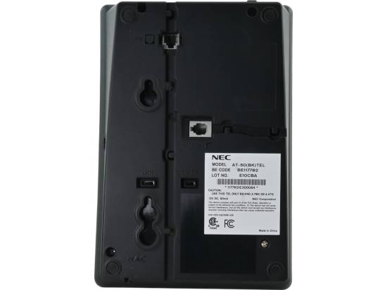 NEC AT-50 Single Line Analog Display Phone - Black NEC AT-50 Single Line Analog Display Phone - Black