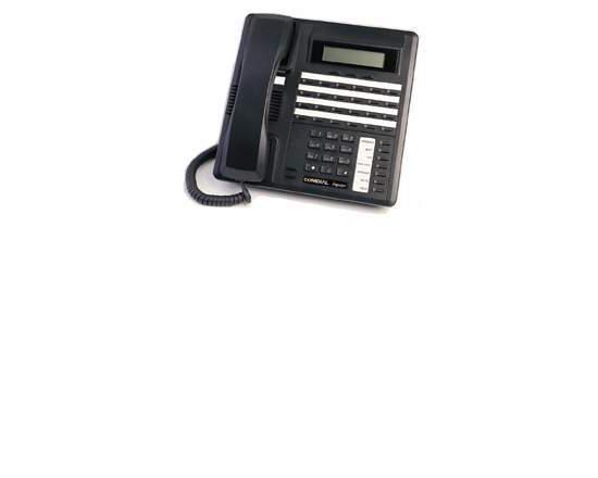 Comdial Impact SCS 8324F-FB Flat Black 24 Button Digital Telephone with Full Duplex Speakerphone and Display