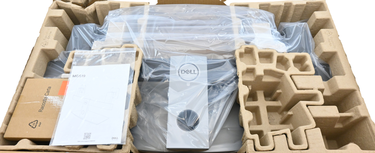 Dell MDS19 Dual Monitor Stand — Mounts Two 19"–27" Displays, 100x100 VESA
