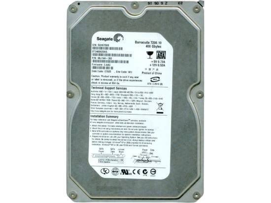 Seagate 400GB 7200RPM 3.5" SATA Hard Disk Drive HDD (9BJ144-300) Seagate 400GB 7200RPM 3.5" SATA Hard Disk Drive HDD (9BJ144-300)