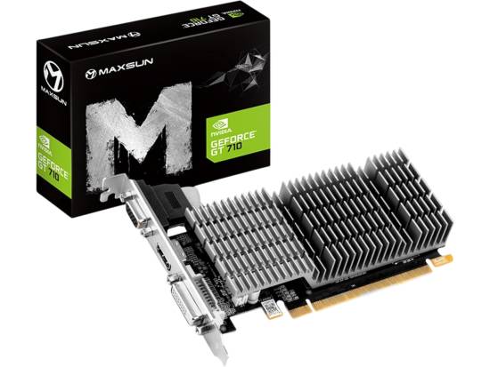 Maxsun Nvidia GeForce GT 710 2GB Video Card (VGA / DVI-D / HDMI) Maxsun Nvidia GeForce GT 710 2GB Video Card (VGA / DVI-D / HDMI)