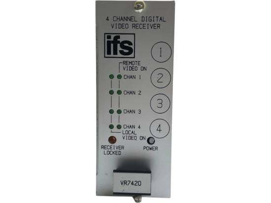IFS International Fiber Systems VR7420 4-Channel Digital Receiver - Refurbished IFS International Fiber Systems VR7420 4-Channel Digital Receiver - Refurbished