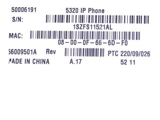 Mitel 5320 IP Dual Mode Large Display Phone (50006191) Mitel 5320 IP Dual Mode Large Display Phone (50006191)