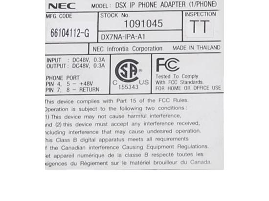 NEC DSX IP Phone Adapter (1091045) NEC DSX IP Phone Adapter (1091045)