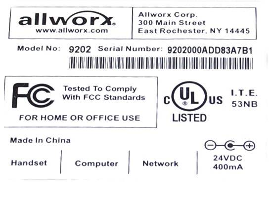 AllWorx 9202 Black IP Display Speakerphone - Grade A AllWorx 9202 Black IP Display Speakerphone - Grade A