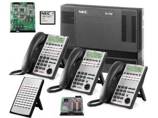 NEC SL1100 PRI Phone System w/ Advanced Voice Mail & 23 Phones