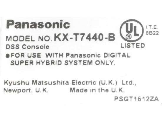 Panasonic KX-T7440-B 66-Button Digital DSS/BLF Console - Grade A Panasonic KX-T7440-B 66-Button Digital DSS/BLF Console - Grade A