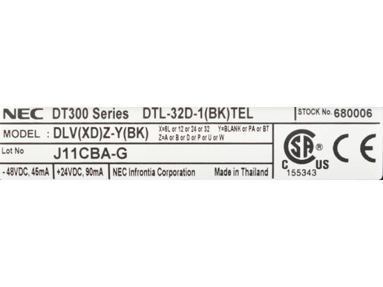 NEC DTL-32D-1 32-Button Black Display Phone (680006) NEC DTL-32D-1 32-Button Black Display Phone (680006)