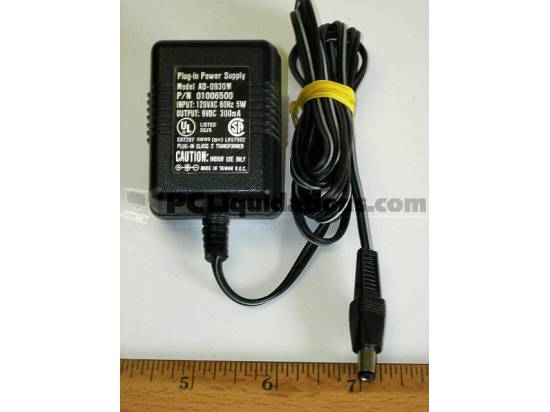 Plug-in AD-0930M 9 VDC 300ma Power Adapter