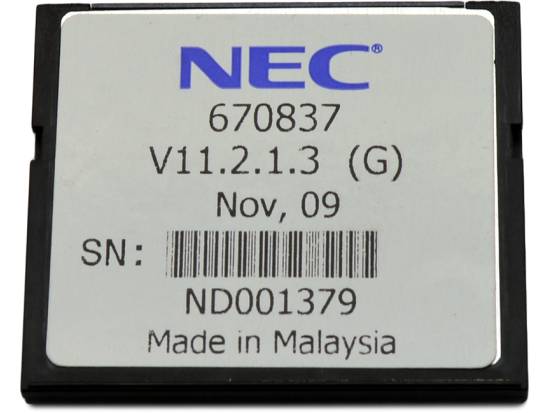 NEC Univerge UM8000 550 Hours Compact Flash Media Card (670837) - Refurbished NEC Univerge UM8000 550 Hours Compact Flash Media Card (670837) - Refurbished