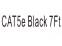 Generic 7FT Black CAT5e Ethernet Cable