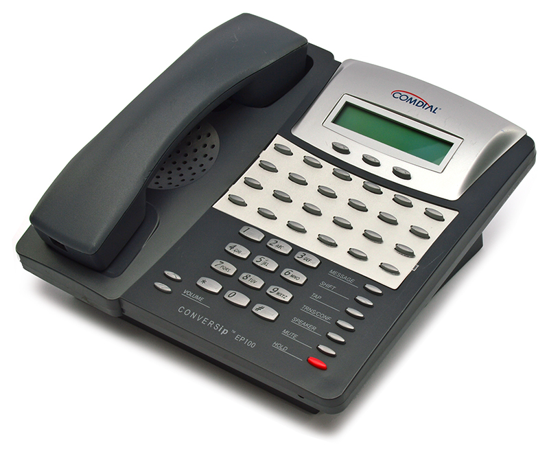 Comdial ConversIP EP100-24 Dark Grey 24 Button Digital Telephone with Speakerphone and Display 