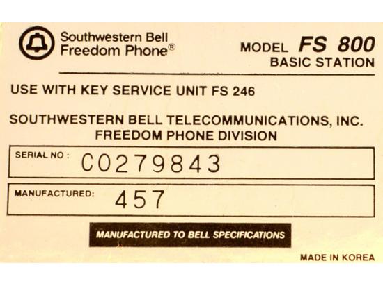 Southwestern Bell Freedom FS900 White Phone YELLOW REFURB WARANTY 