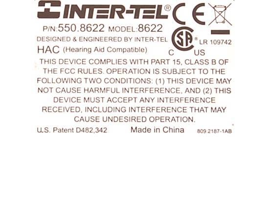 Inter-Tel Axxess 550.8622 Black IP Display Phone Inter-Tel Axxess 550.8622 Black IP Display Phone