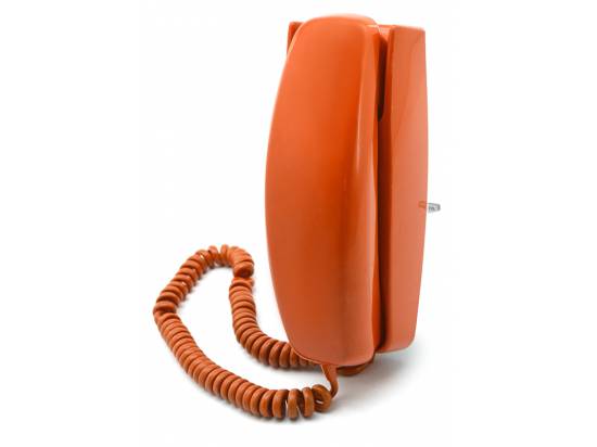 AllTel Single-Line Analog Rotary Small Wall Phone Orange Vintage *Non-Functional Prop*