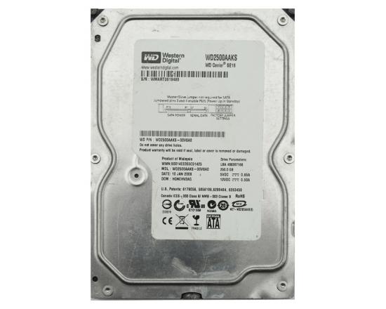 Western Digital 250GB 7200 RPM 3.5" SATA Hard Disc Drive HDD (WD2500AAKS-00VSA0) - Refurbished Western Digital 250GB 7200 RPM 3.5" SATA Hard Disc Drive HDD (WD2500AAKS-00VSA0) - Refurbished