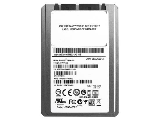 Micron RealSSD P400e 1.8 / IBM 64GB 1.8" uSATA Solid State Drive SSD MTFDDAA064MAR-1J1AB Micron RealSSD P400e 1.8 / IBM 64GB 1.8" uSATA Solid State Drive SSD MTFDDAA064MAR-1J1AB