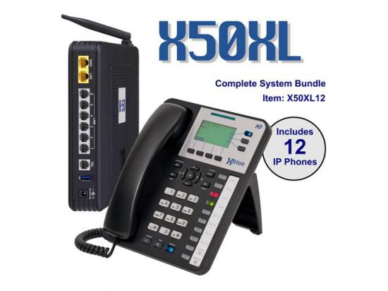 XBlue Networks X50XL VoIP Server w/ (12) X3030 IP Phone