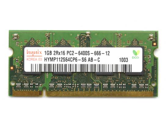 Hynix 1GB DDR2-800MHz (PC2-6400) Laptop DIMM RAM (HYMP112S64CP6-S6-AB-C) Hynix 1GB DDR2-800MHz (PC2-6400) Laptop DIMM RAM (HYMP112S64CP6-S6-AB-C)