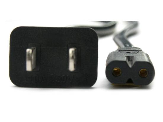 Generic Bowtie Power Cord - 6ft Nema 1 -15P to C7 Non Polarized 18AWG Power Cord Generic Bowtie Power Cord - 6ft Nema 1 -15P to C7 Non Polarized 18AWG Power Cord