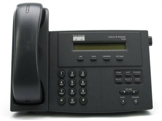 Cisco CP-7910 Charcoal IP Display Speakerphone - Grade B Cisco CP-7910 Charcoal IP Display Speakerphone - Grade B