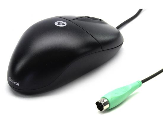 HP Black PS/2 Wired 3 Button Wheel Optical Mouse 