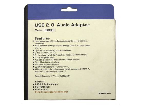 Generic USB 2.0 Audio Adapter Generic USB 2.0 Audio Adapter