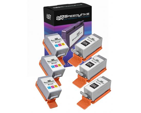 Speedy Inks Ink cartridges 6 Pack - 3 BCI-15 Black and 3 BCI-16 color 