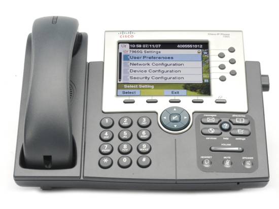Cisco Unified 7965G Charcoal Gigabit IP Display Speakerphone - Grade B Cisco Unified 7965G Charcoal Gigabit IP Display Speakerphone - Grade B