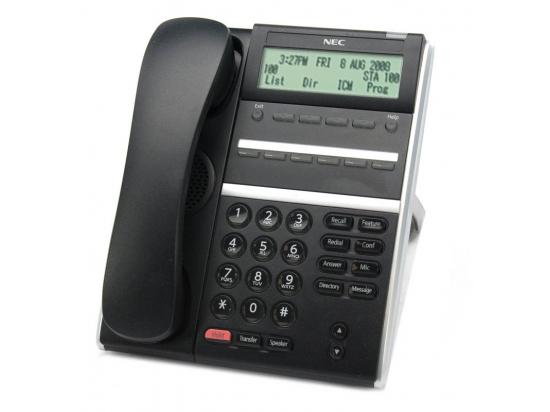 NEC DT410 DTZ-6DE-3 6-Button Black 3-Line Digital Display Phone (650001) - Grade B