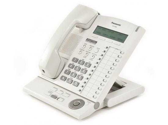 WHITE PANASONIC KX-T7230 DIGITAL HYBIRD TELEPHONE LCD DISPLAY DESK PHONE HANDSET 