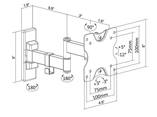 VIVO Single VESA Monitor Wall Mount VIVO Single VESA Monitor Wall Mount