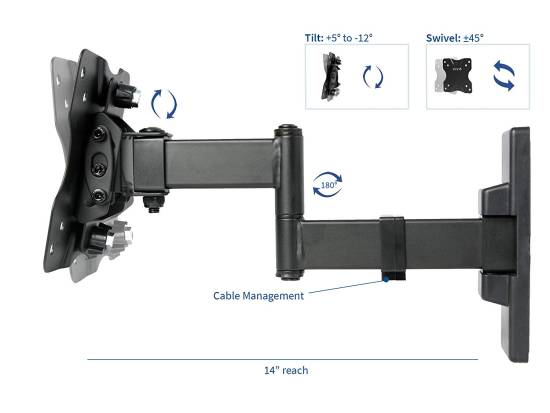VIVO Single VESA Monitor Wall Mount VIVO Single VESA Monitor Wall Mount