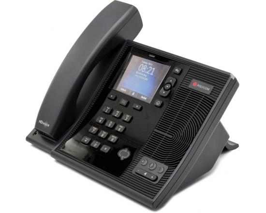 Polycom CX600 12-Button Black Gigabit Color Display VoIP Phone (2201-15942-025) - Grade B
