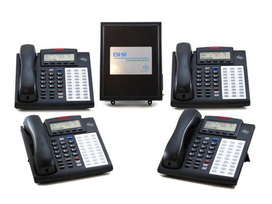 ESI Communications Server Phone System w/ VM & (4) Phones